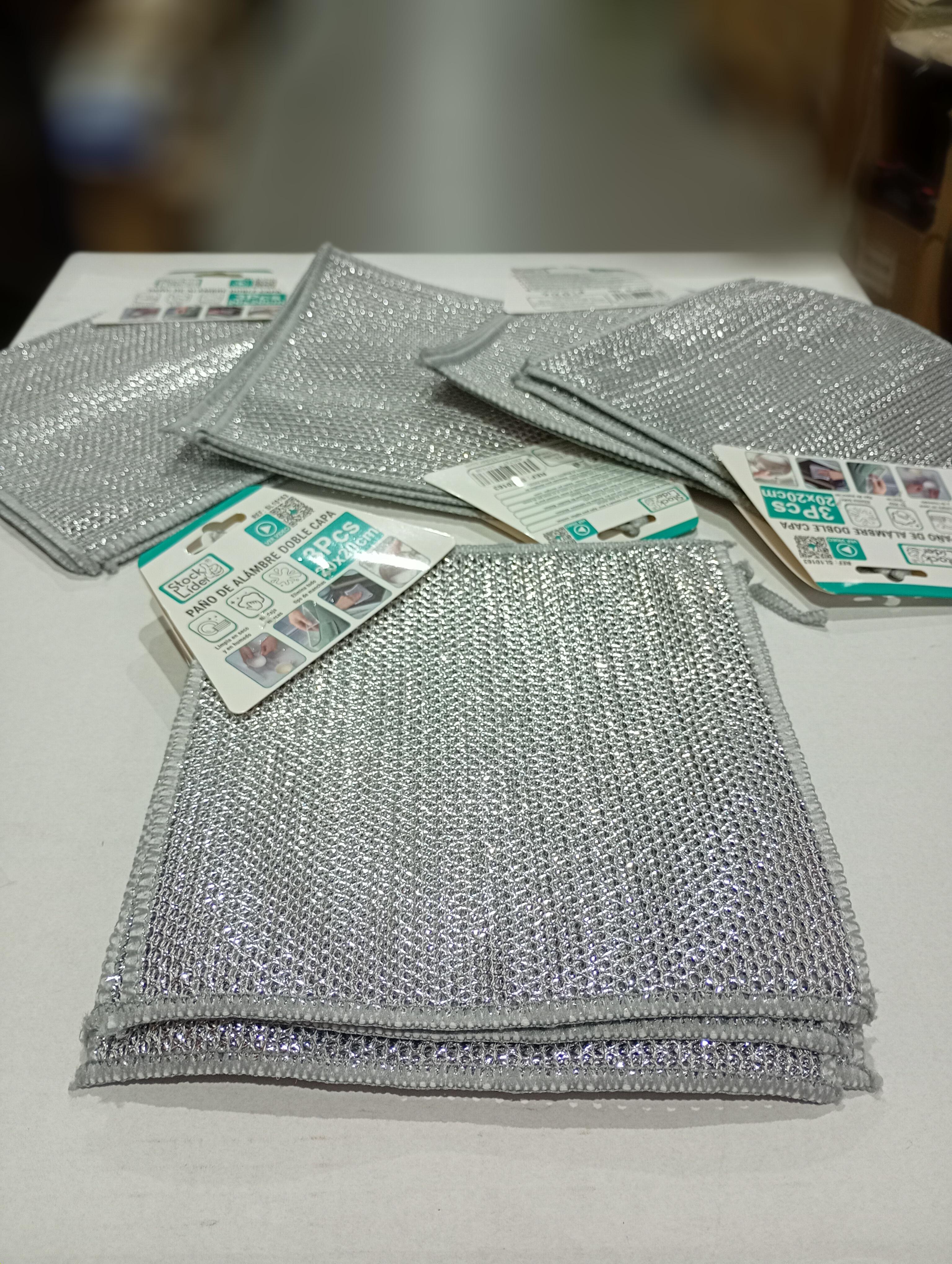 Pack de 3 paños de limpieza de malla de alambre - additional image 1